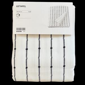IKEA GETAPEL Twin Off White with Black Details 71" x 98" Bedspread